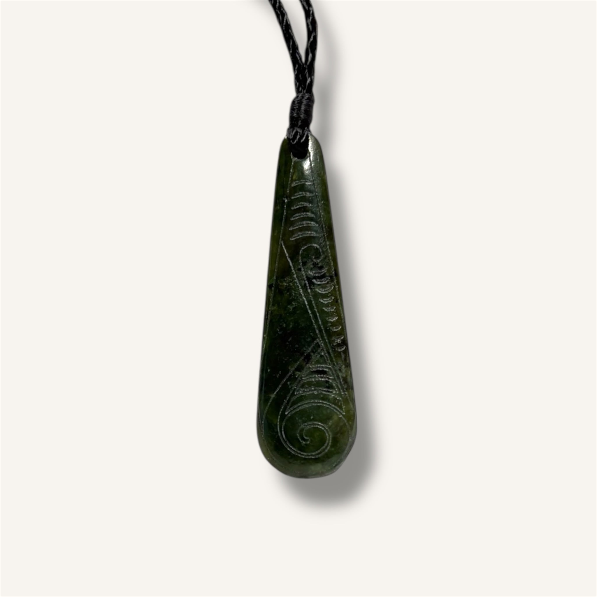 Engraved small Pounamu Greenstone Roimata