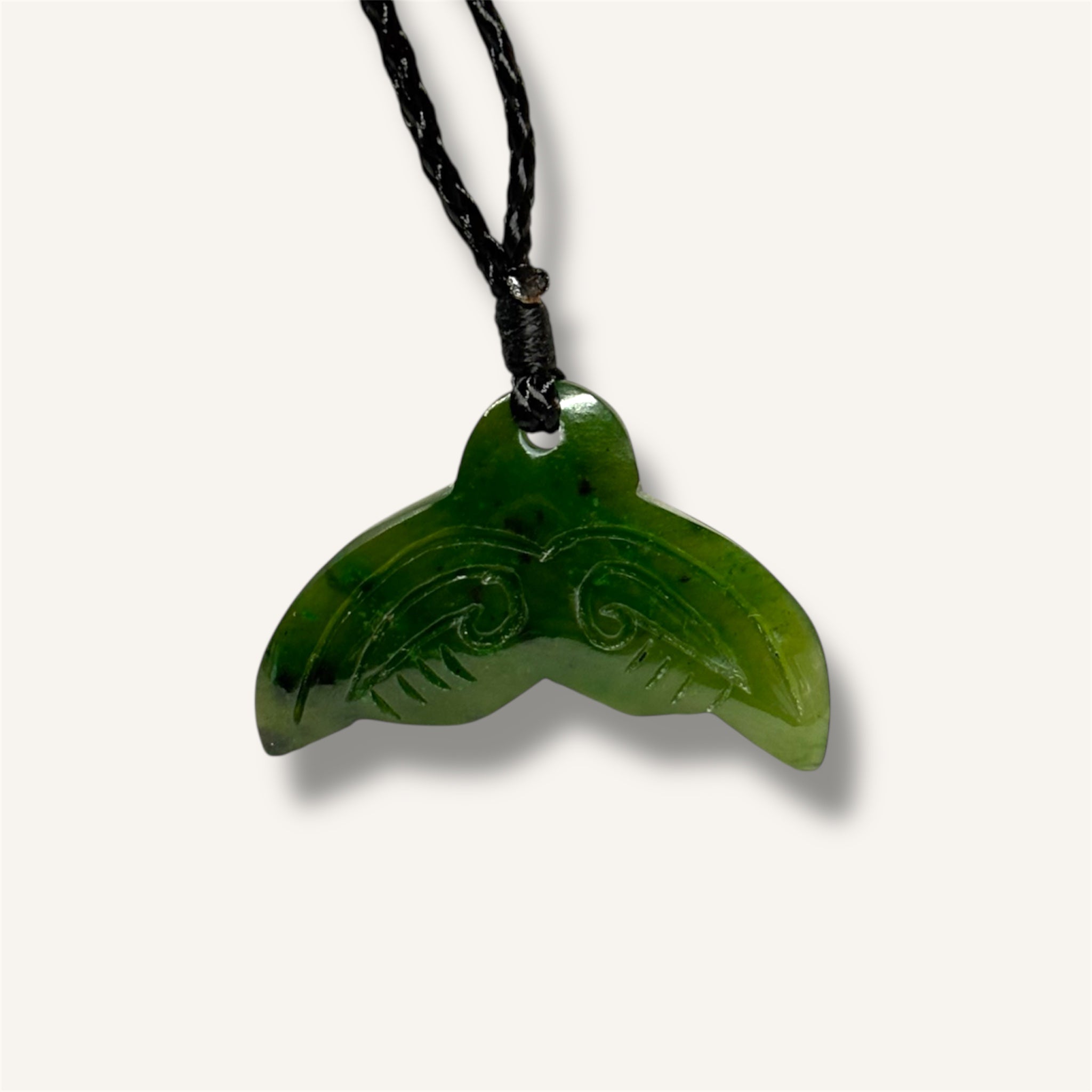 Pounamu Greenstone Whale Tail