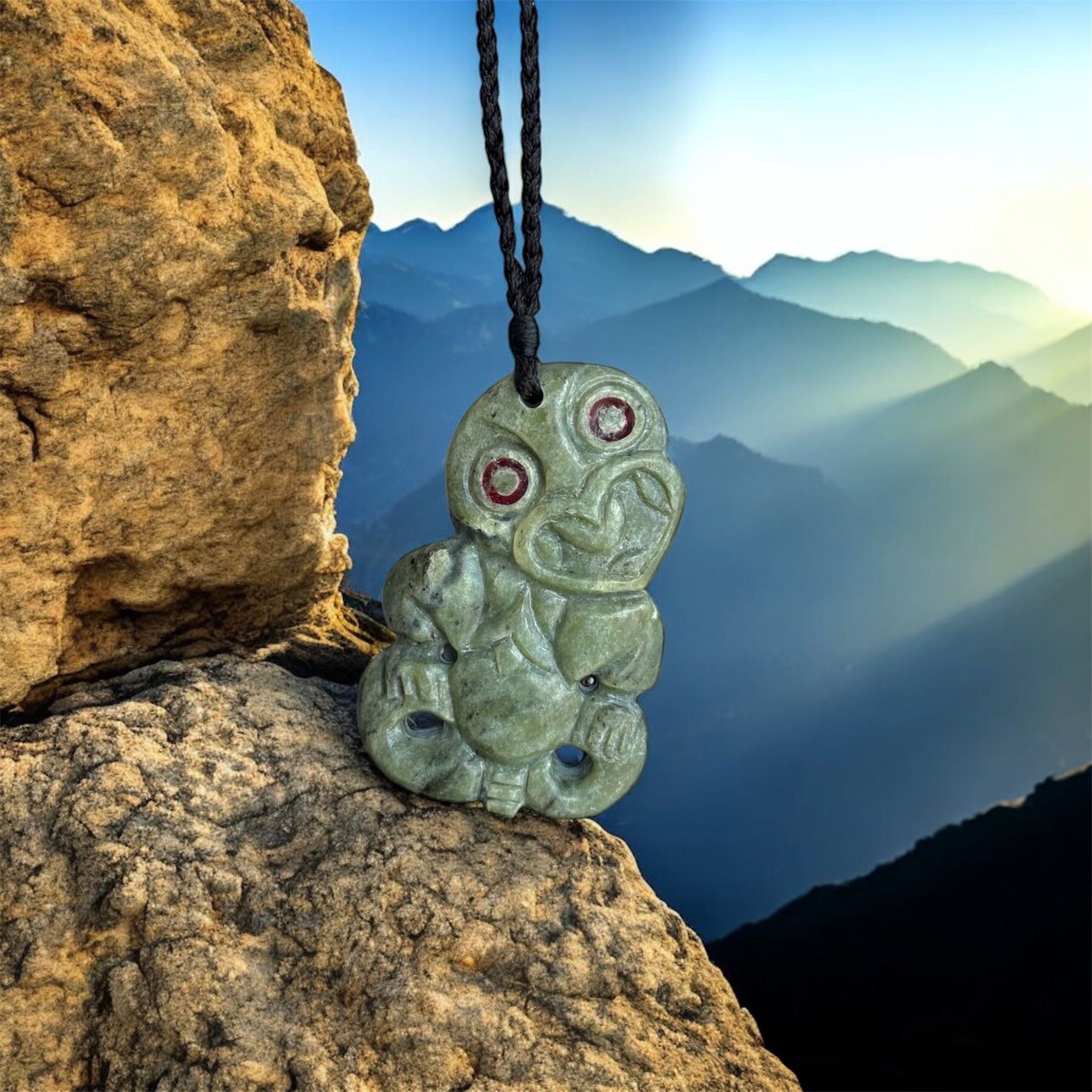 South Westland Inanga Pounamu Greenstone Hei Tiki
