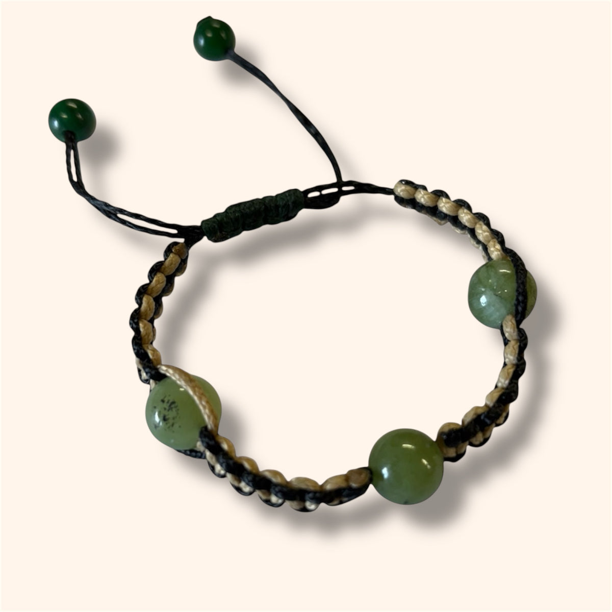 Adjustable Greenstone Bracelet