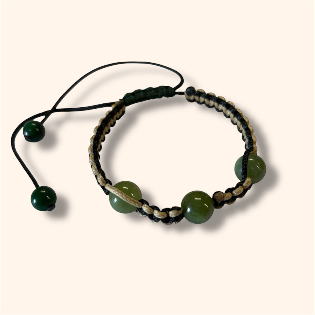Adjustable Greenstone Bracelet