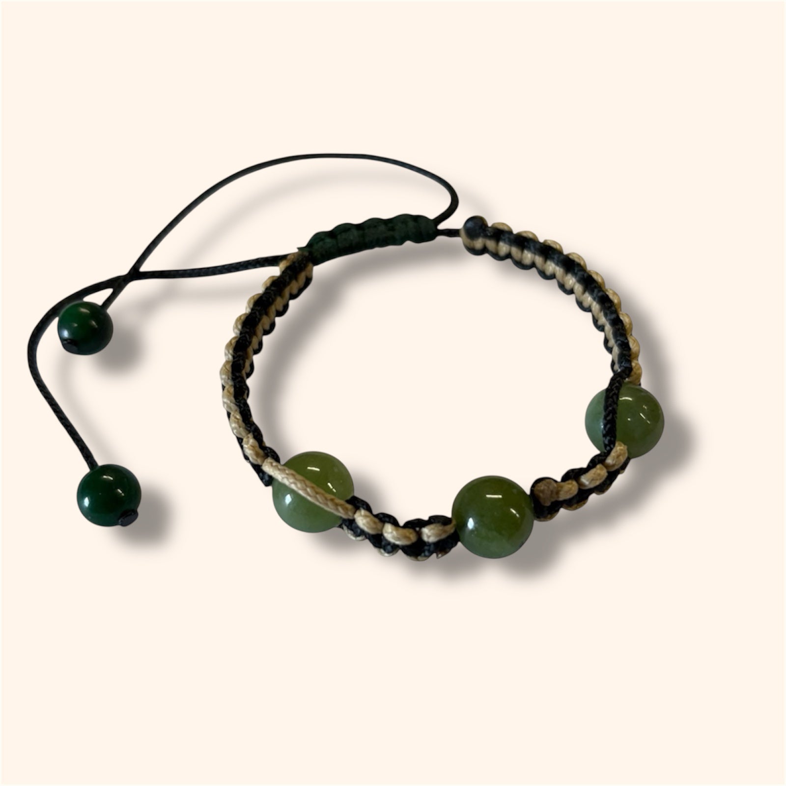 Adjustable Greenstone Bracelet