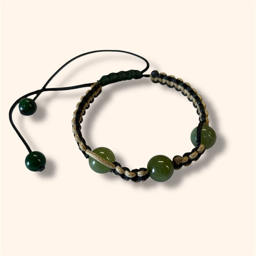 Adjustable Greenstone Bracelet
