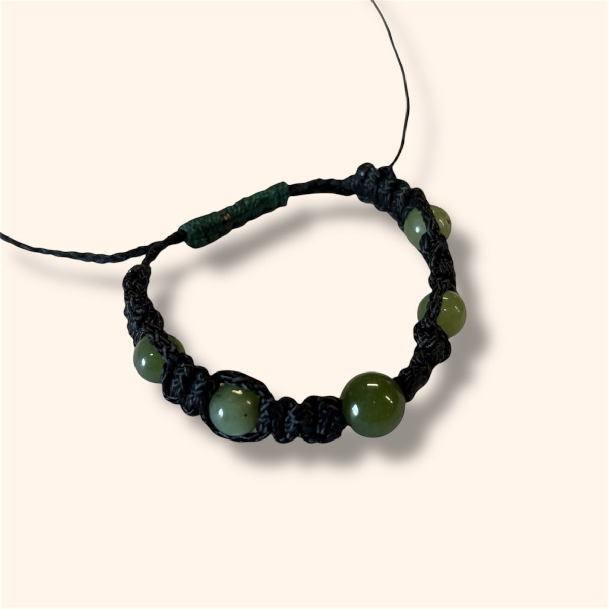 Adjustable Greenstone Bracelet