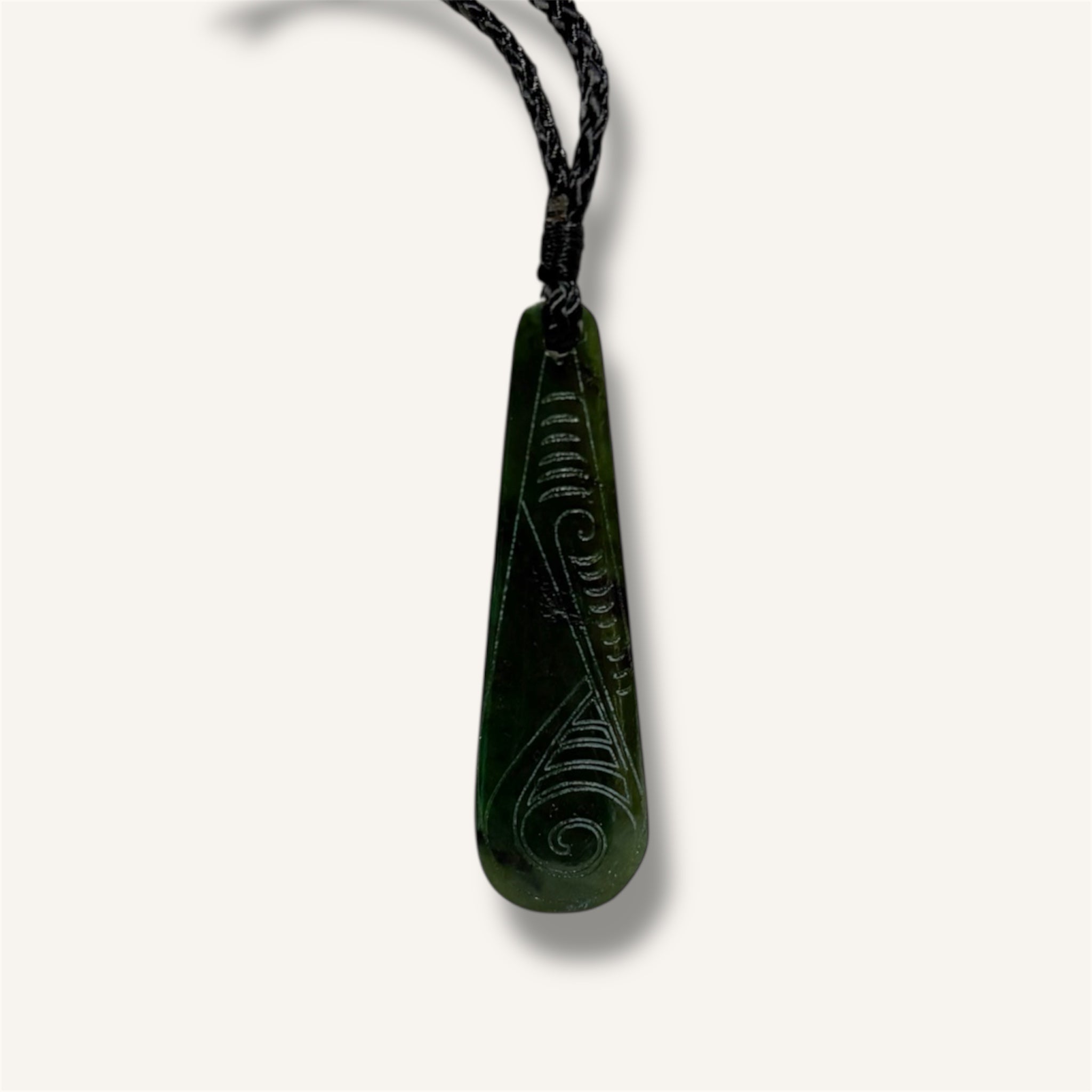Engraved small Pounamu Greenstone Roimata